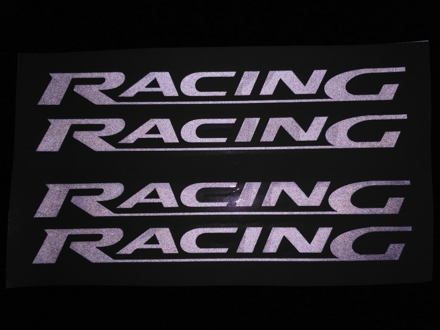 Наклейки на ручки Racing Белая светоотражающая дво Киев - изображение 4