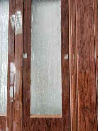 Двері гармошка полуостекленная 1020х2030х10мм Черешня №7 Дніпро