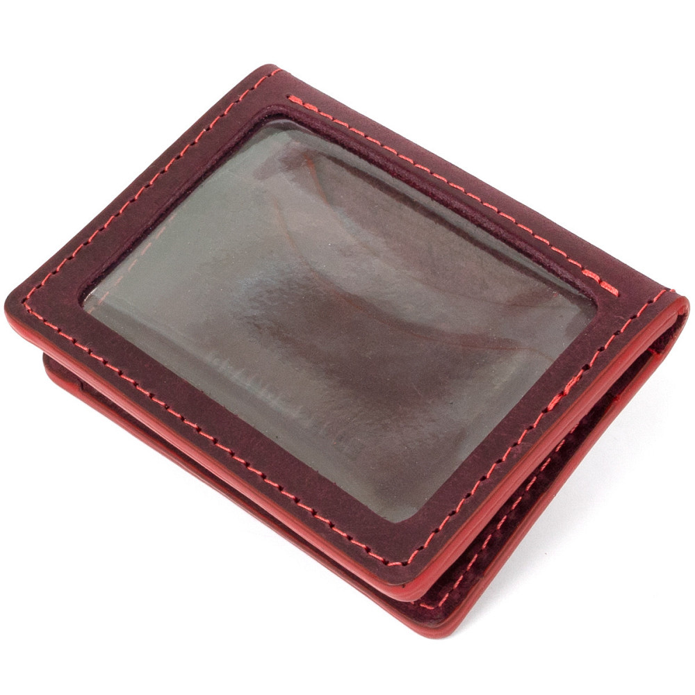 Шкіряна візитниця Бордовий (GRANDE PELLE) Київ - фото 16