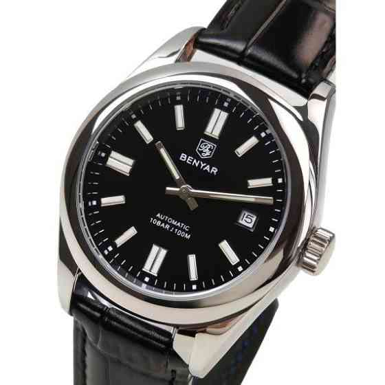 Часы мужские механические наручные Benyar Automatic Leather Deluxe 10 BAR (2 ремешка) Киев