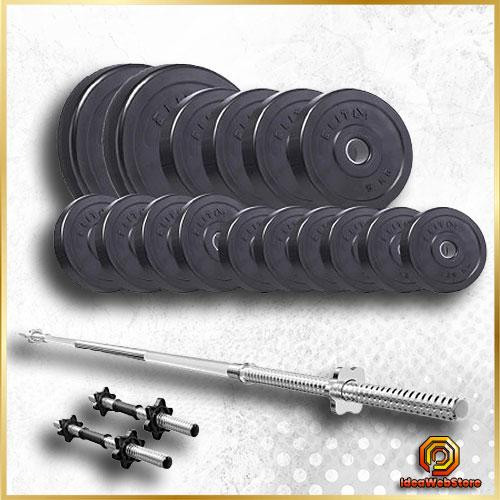 Elitum Titan набор 68 кг гантели и штанга универсальный спортивный комплект для занятий силовыми Киев - изображение 1