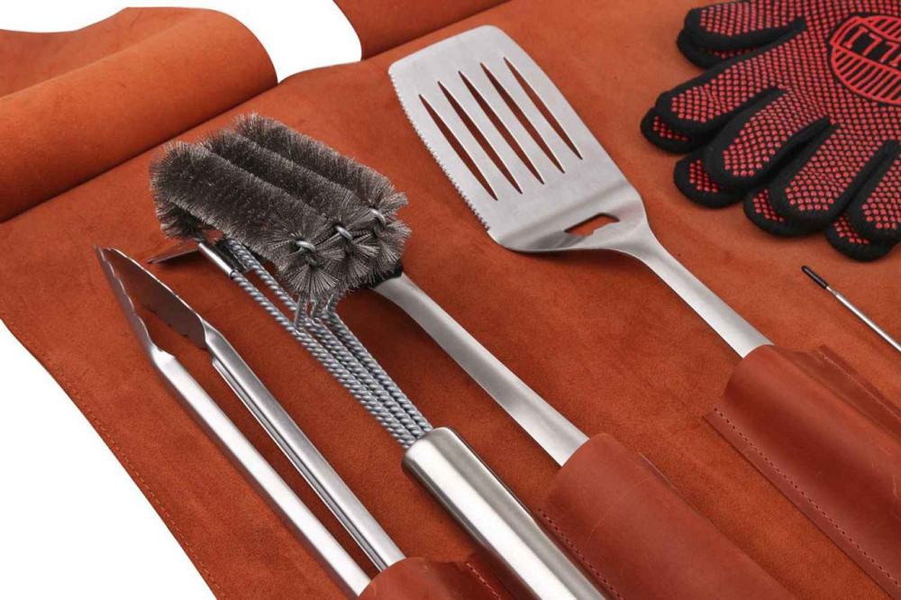 Акція! Скрутка ТОП 10 аксесуарів для барбекю шкіряна GRILLI 888044 Код: 009597 Рівне - фото 6