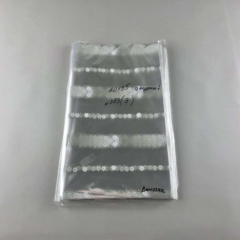 Пакет з малюнком для пакування подарунків (20*35) No383 (9) (ажурний) "Веночок" (100 шт.) Харків - фото 2