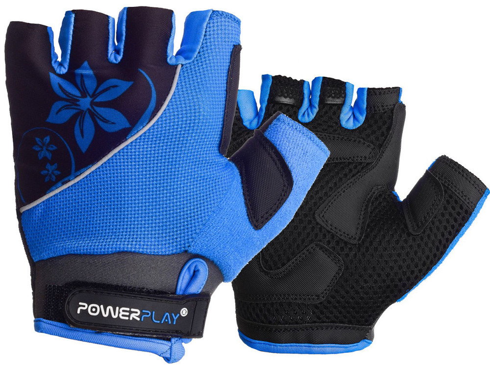 Велорукавички жіночі PowerPlay 5281 B Блакитні XS Луцьк - фото 1