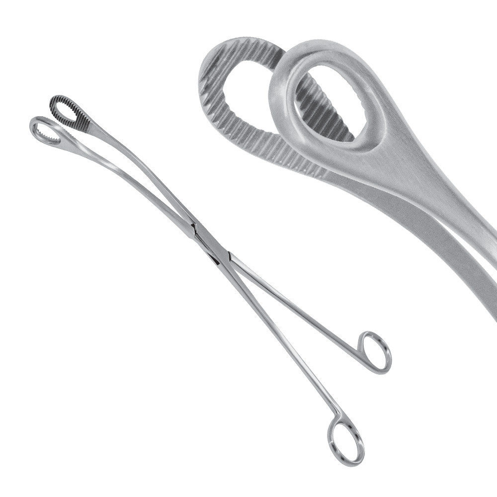 Щипцы окончастые для полипов матки Kelly 32 cм, загнутые, J-20-312 Днепр - изображение 1