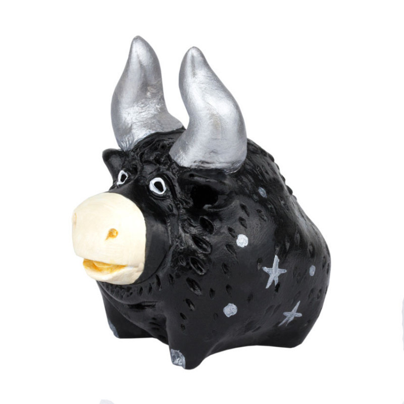 Гипсовая фигурка Бычек черного цвета Киев - изображение 1