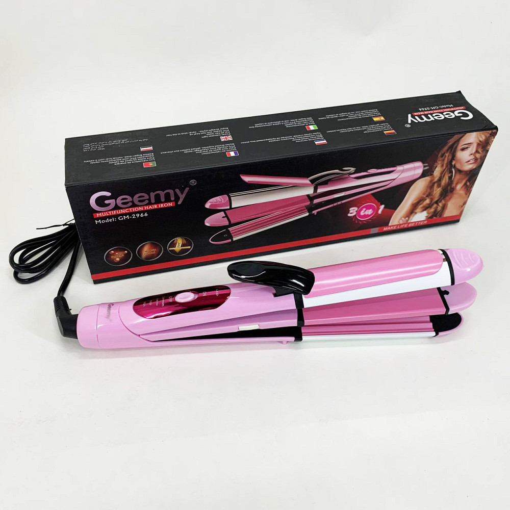 Праска для догляду за волоссям GEMEI GM-2966 3 в 1, Праска для волосся вузька Випрямляч щипці KA-48 Львів - фото 7