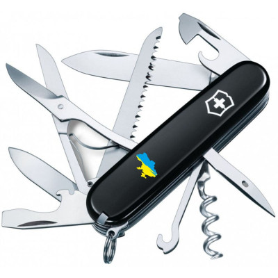 Ніж Victorinox Huntsman Ukraine Black "Карта України Жовто-Блакитна" (1.3713.3_T1166u) Вінниця - фото 1