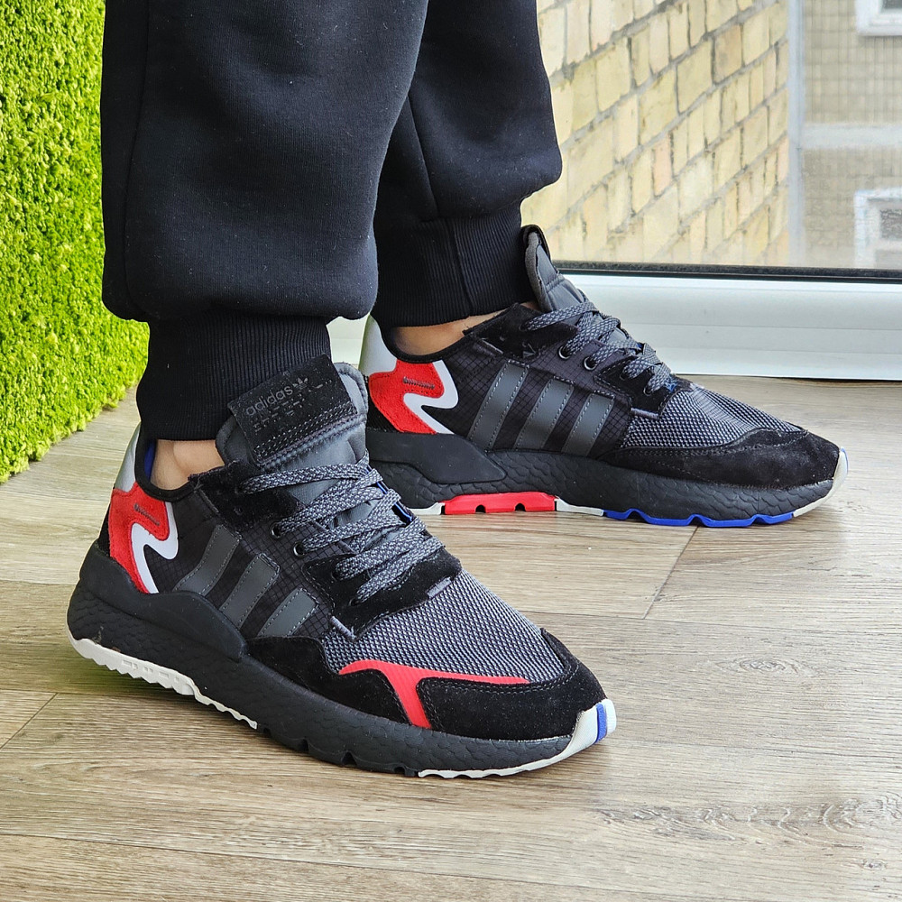 Літні Кросівки Adidas Jogger Сіточка Чорні Адідас Бігові Легкі (розміри: 41,42,43,44,45) Відеовідвід Дніпро - фото 7