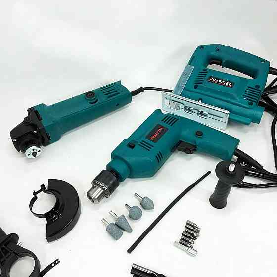 Набір електроінструментів 3в1: мережний ударний дриль, болгарка мережева, електричний лобзик потужний JI-63 Львів