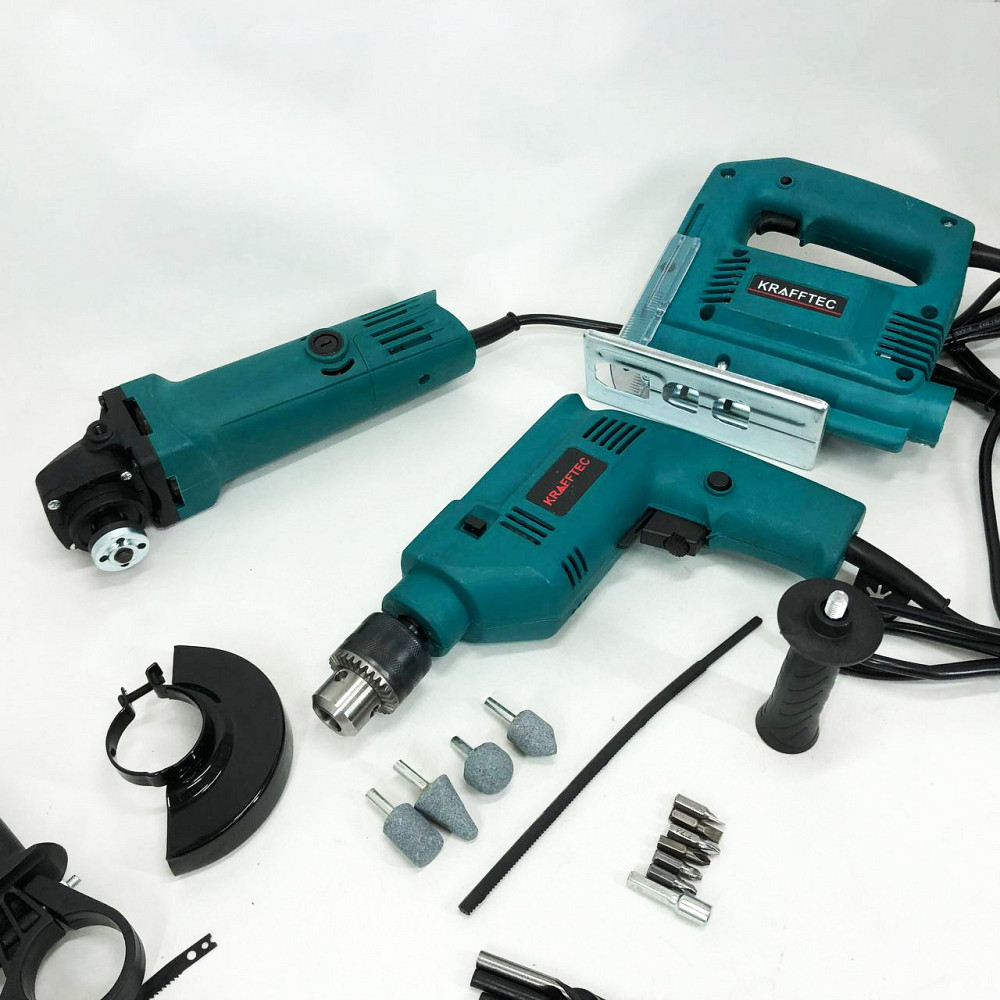 Набір електроінструментів 3в1: мережний ударний дриль, болгарка мережева, електричний лобзик потужний LN-12 Львів - фото 6