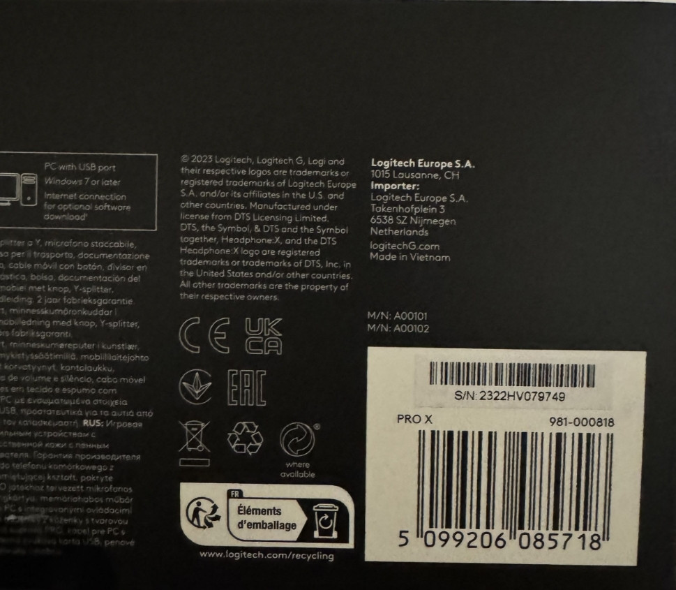 Наушники: Logitech G Pro X Gaming Headset Black ( 981- 000818 Киев - изображение 3