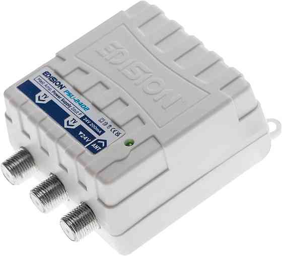 EDISION MAK-300 Mast усилитель антенны 2UHF+1VHF/FM 17–32 дБ 107 дБмВ 24В с фильтром 5G LTE и питанием 24В Киев