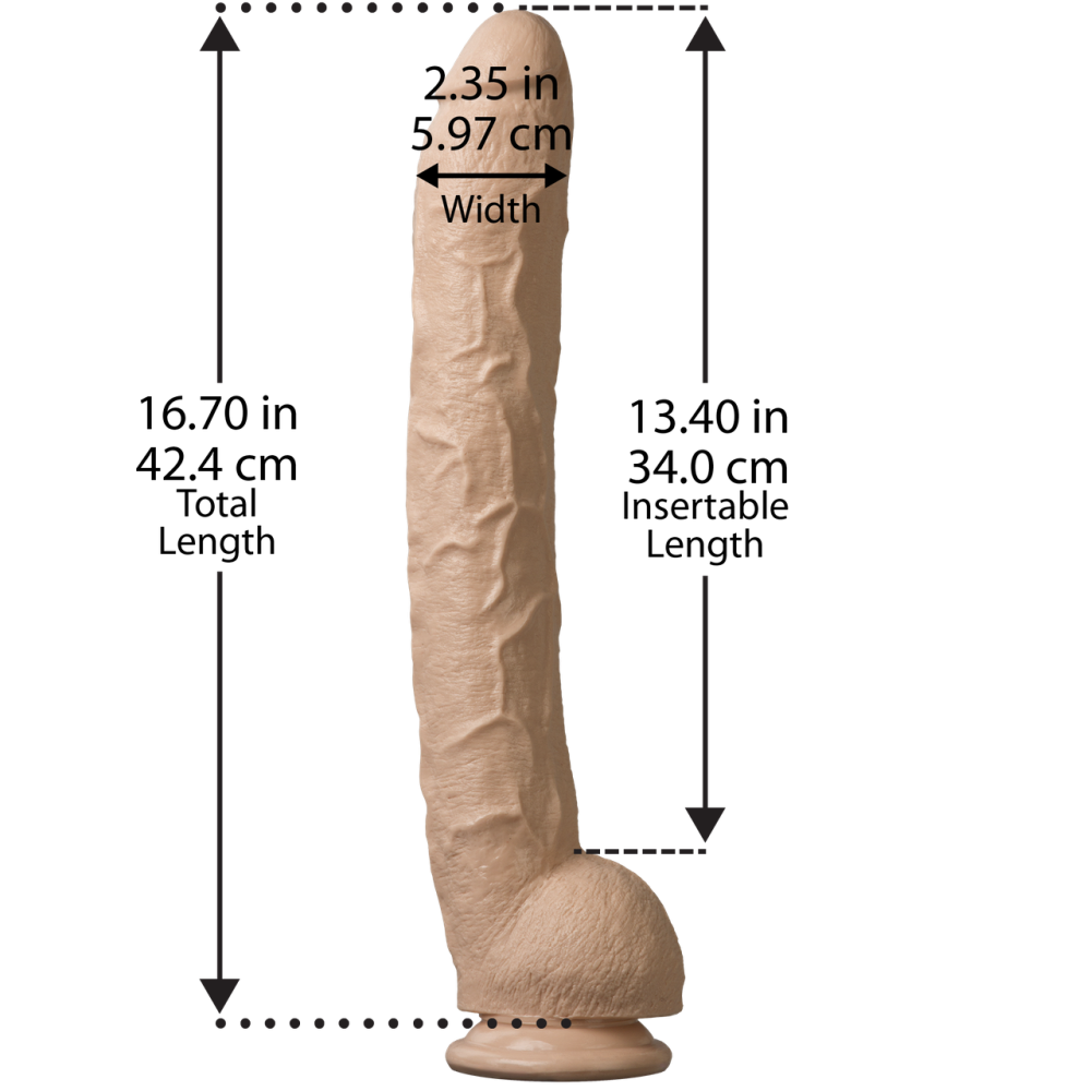 Фаллоимитатор Doc Johnson Dick Rambone Cock White, диаметр 6см, длина 42см, ПВХ Sex Aura Киев - изображение 6
