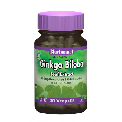 Трави Bluebonnet Nutrition Екстракт листя гінкго білоба, Ginkgo Biloba Leaf Extract, 30 (BLB1360) Вінниця - фото 1