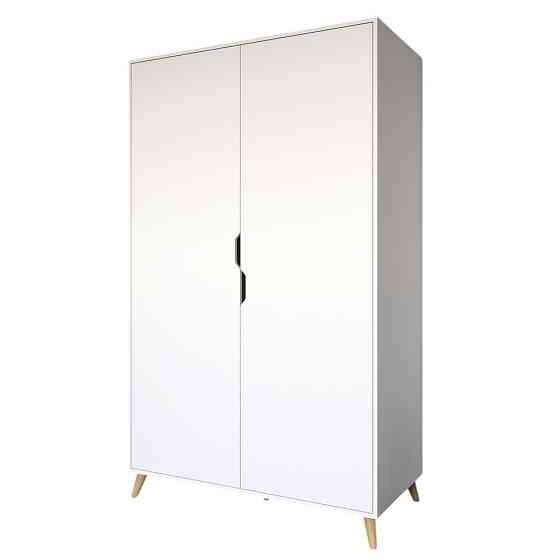 Шафа дводверна з ніжками кольору світлий горіх М-ЗОН Борн 1200 Німфея Альба (білий) (MZN-031059) Львів