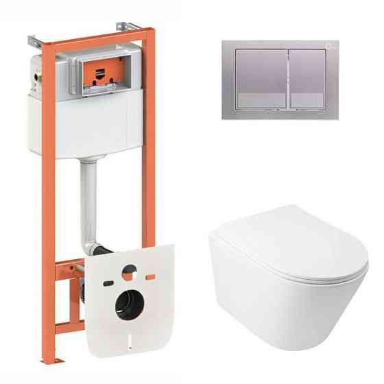 Готове рішення Qtap для ванної кімнати: підвісний унітаз Swan Ultra Quiet 485x360x320 + комплект інсталяції Nest 4 в 1 Київ