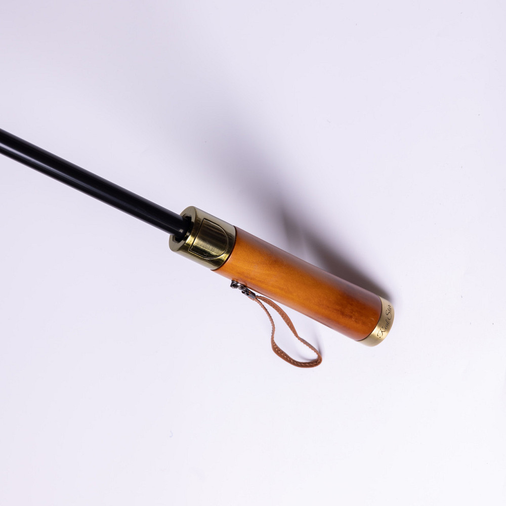 Класична парасолька-тростина напівавтомат з поліестеру 8 спиць діаметр 124 см Сірий HP-23-6G Київ - фото 4