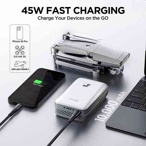 УМБ Litheli Power Bank SE 10000 mAh, 45 W, 2А, Fast Charge (U20BY10-0U000) Київ