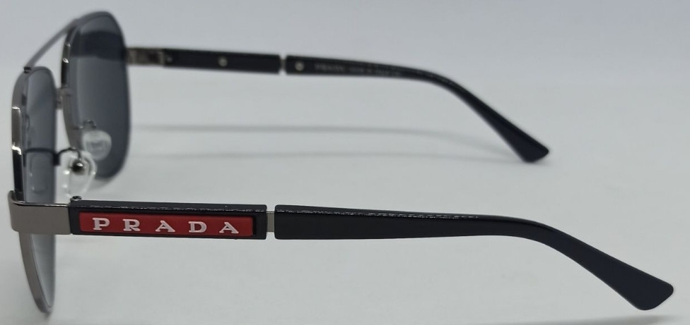 Брендові чоловічі стильні окуляри краплі чорні в сірому металі 2818 Київ - фото 5