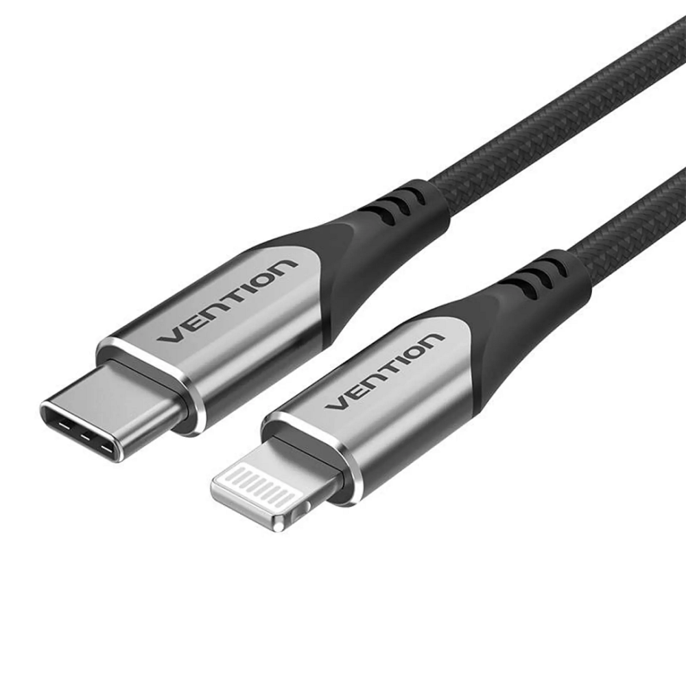 Кабель Vention USB-C на Lightning 1м серый Киев - изображение 2