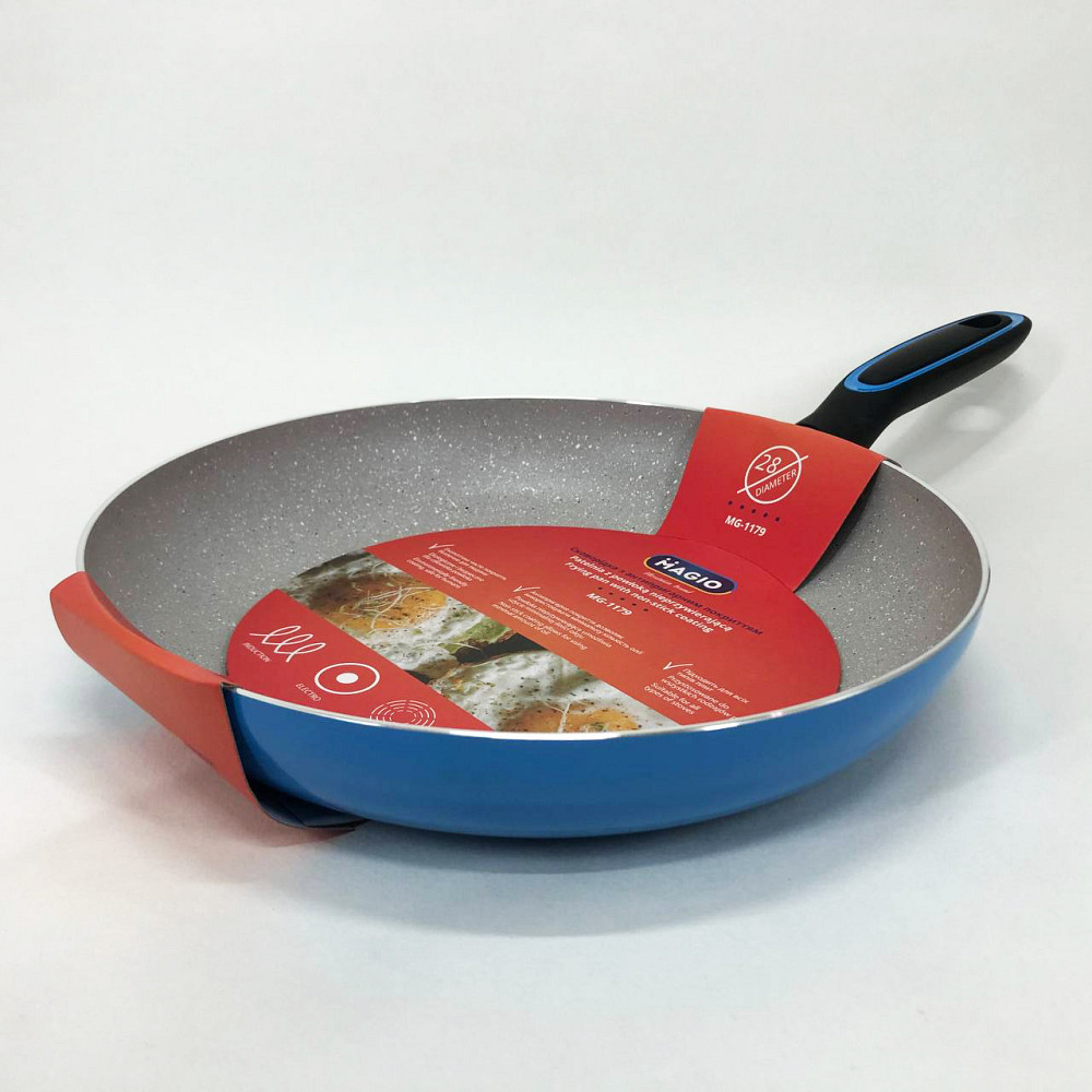 Сковорода для приготовления на газовой плите, Литая алюминиевая сковорода Глубокая для кухни UV-69 Львов - изображение 9