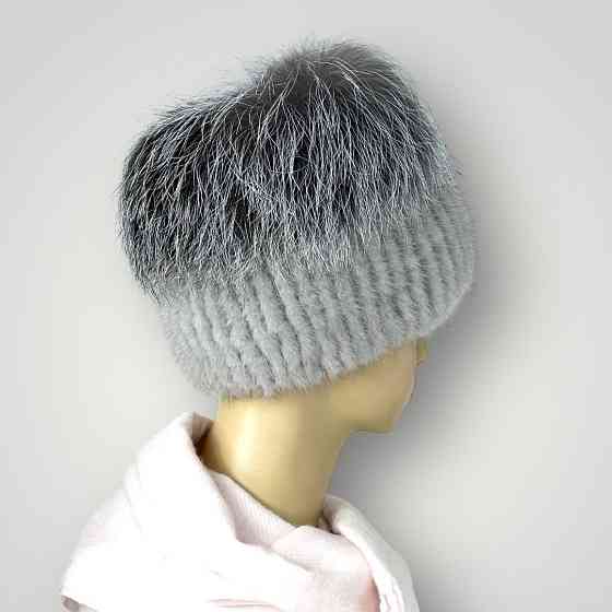 Хутряна жіноча шапка кубанка норка Джесіка Сірий Харків