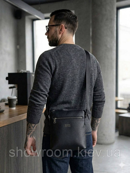 Чоловіча брендова сумка Boss на плече (1641) Київ - фото 4