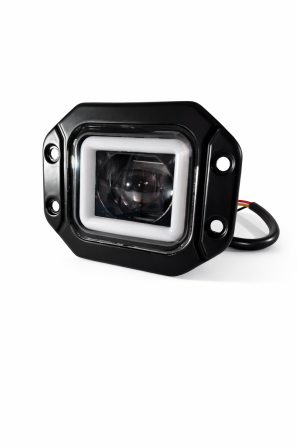 Светодиодная фара StarLight WL-018B-30W 12-24V + Angel Eyes, белый/желтый со светотеновой пределом (СТГ) Харьков