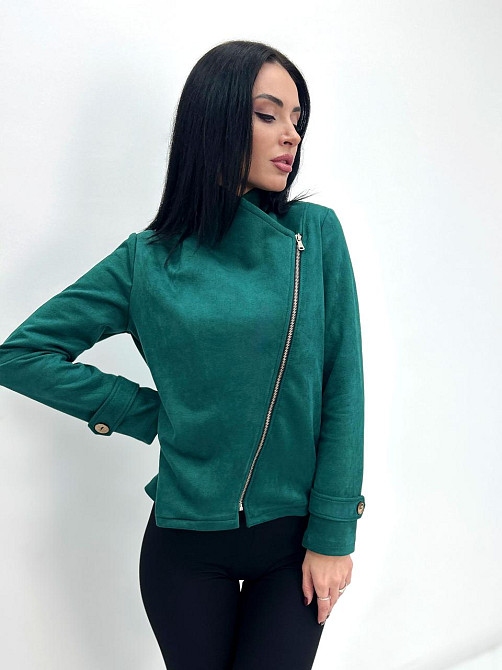 Замшева куртка-жакет "Nessa" оптом I Норма і батал Київ - фото 10