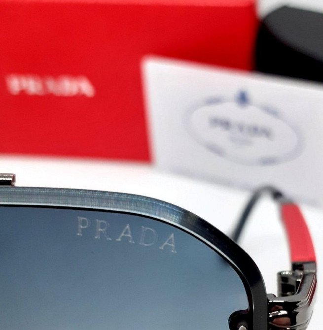 Мужские брендовые очки капли бежево голубой градиент в металле. Киев - изображение 1