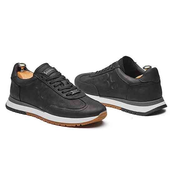 Стильні люксові чоловічі кеди з італійської натуральної шкіри МВ-159 ч/м Харків