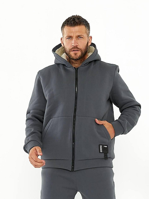 Спортивний костюм на хутрі чоловічий Сірий 56/58 Харків - фото 8