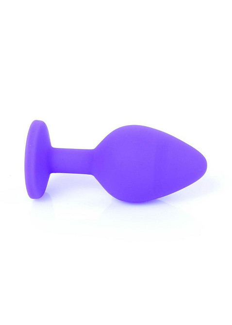 Анальна пробка - Jewellery Silicone Purple Plug M Red Sex Aura Київ - фото 5