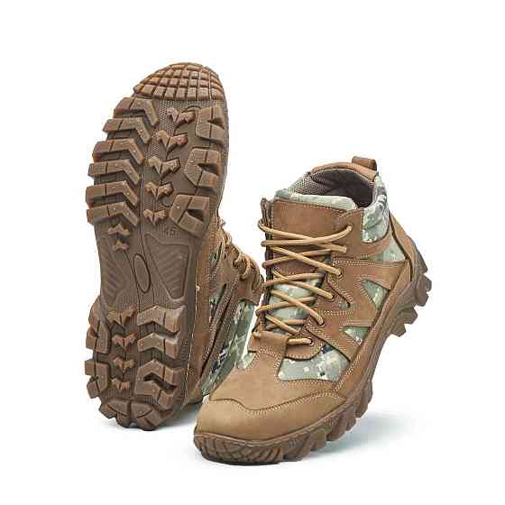 Тактичні шкіряні кросівки. Кордура, міцні.Койот, ЗСУ. 40 (26,5 ) Харків