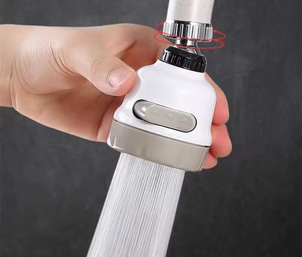 Поворотная насадка на кран распылитель для смесителя 3 режима белый Киев - изображение 7