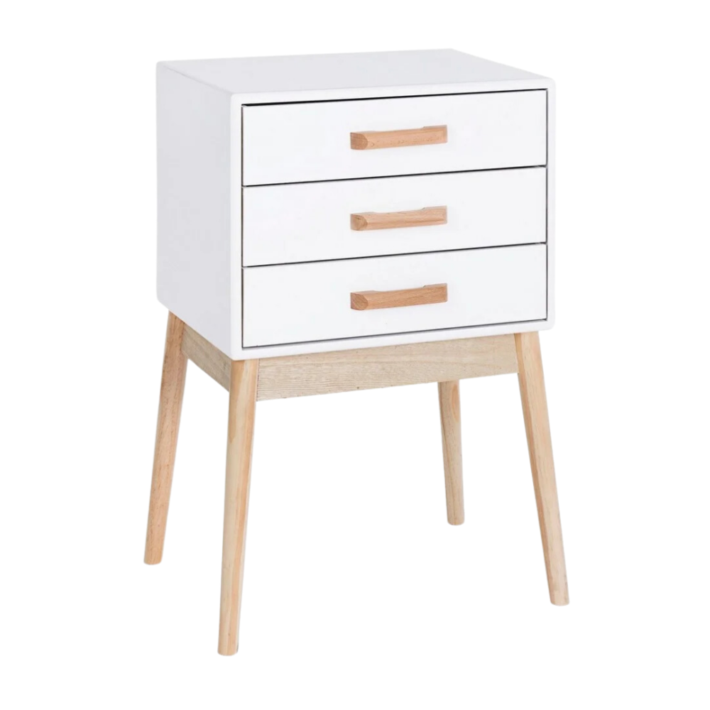 Тумба приліжкова Chomik AVESTA на три ящики у скандинавському стилі Київ - фото 1