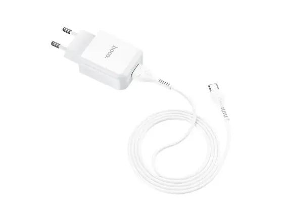 Сетевое зарядное устройство Hoco N2 Vigour 220V (10.5W, 5V/2.1A) на 1 USB-порт с кабелем USB - Type-C Одесса