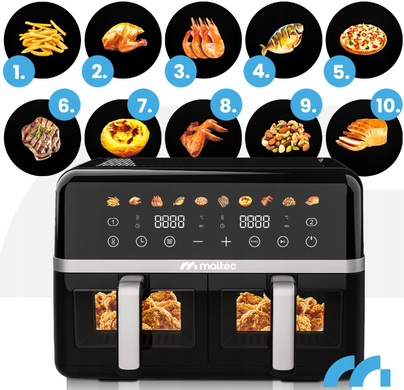 Мультипечь (аэрофритюрница) Maltec AirFryer 2800Вт (Польша) Киев - изображение 4