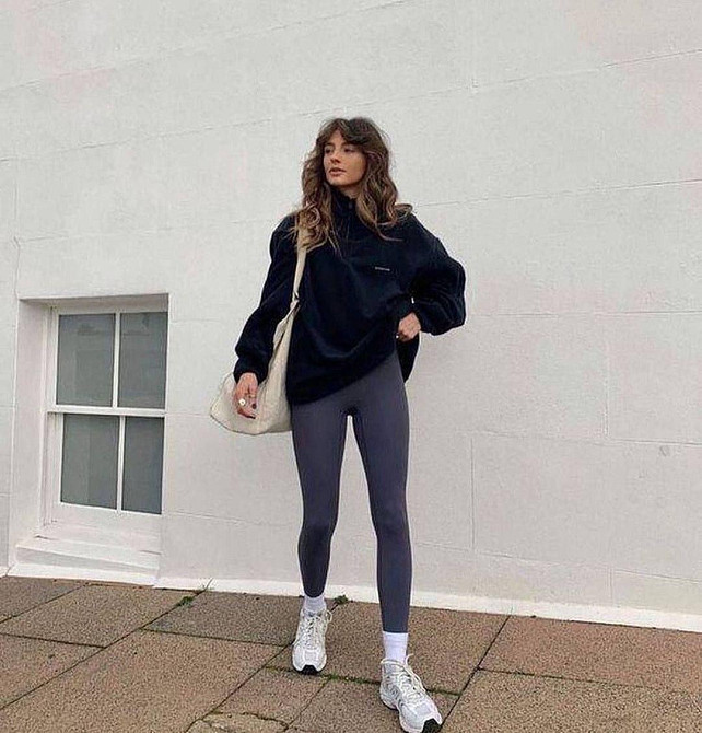 Жіночі базові лосини з високою посадкою рубчик Сірий, 50/52 Одеса - фото 1