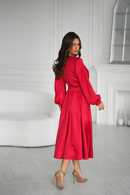 Жіноча сукня з запахом, з атласу Одеса - фото 3