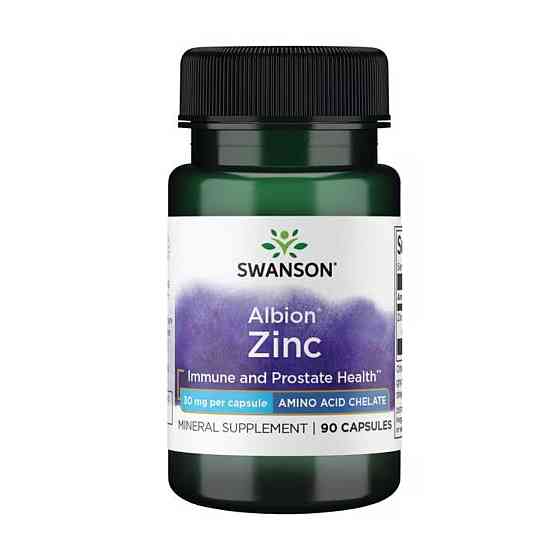 Swanson Albion Zinc 30 mg 90 Caps (Пошкоджена етикетка) Київ