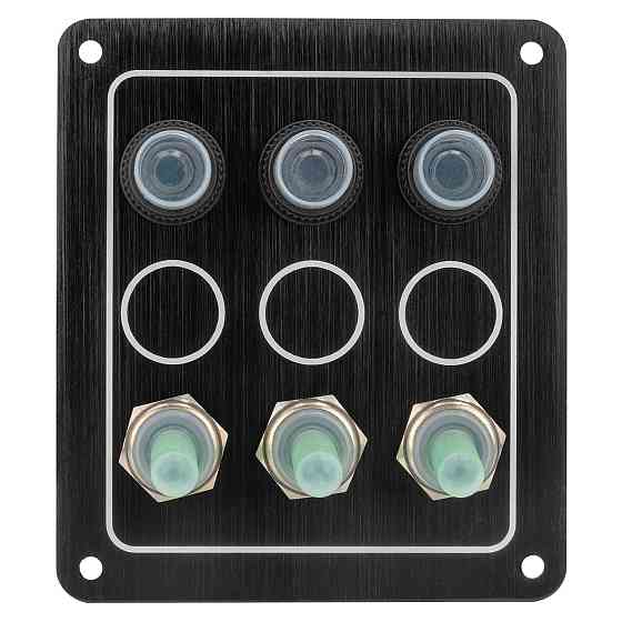 Панель на 3 переключателя Тайвань 10032-BK Черкассы