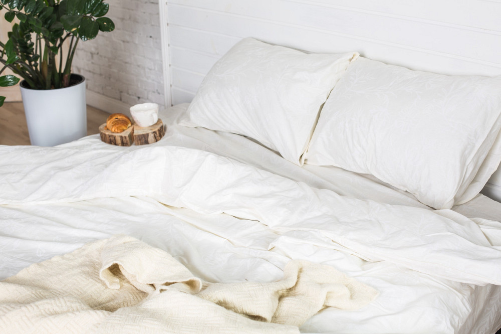 Ecotton Комплект постільної білизни Ecotton двоспальний 180х215 см білий із орнаментом Коломыя - изображение 3