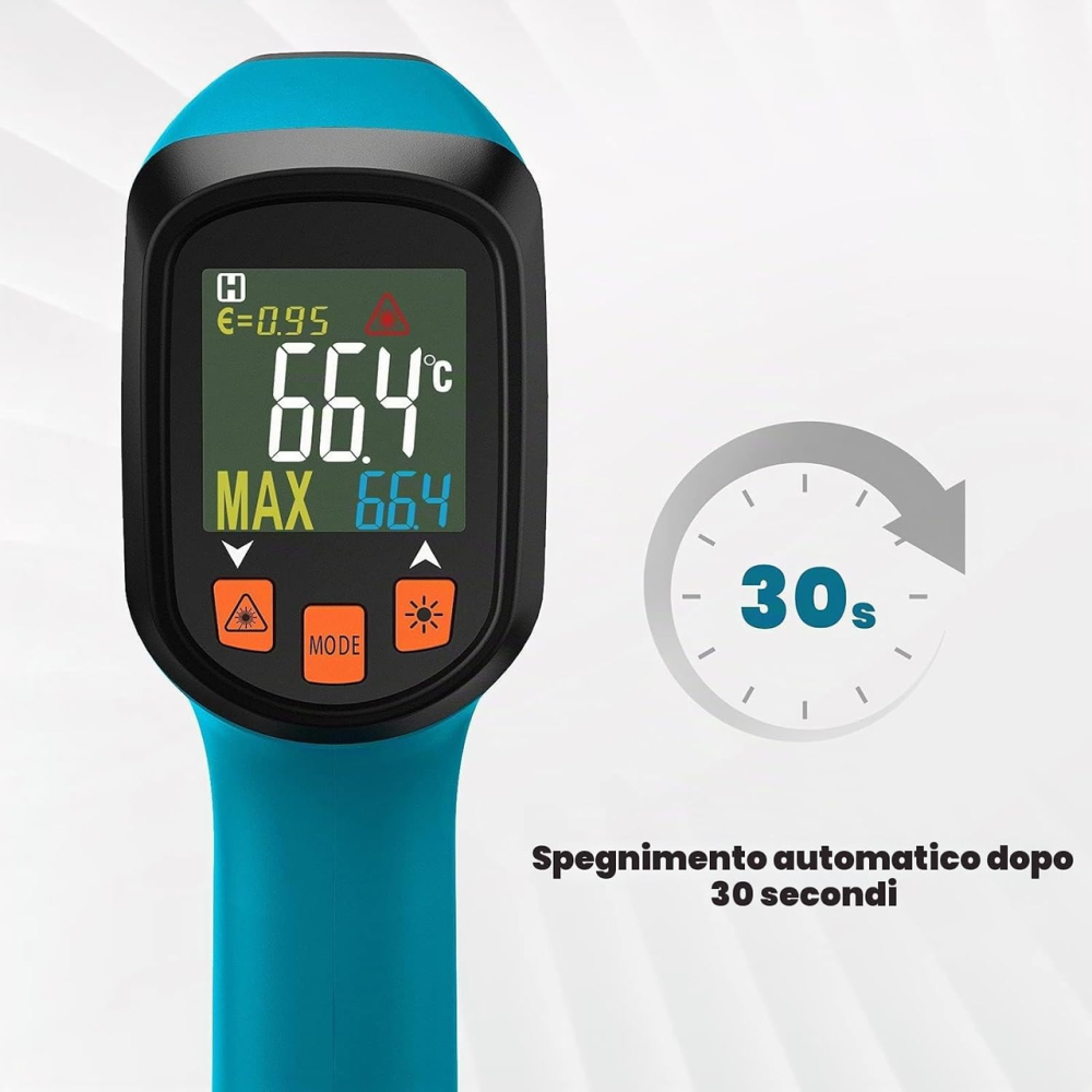 Инфракрасный пирометр Tilswall W301 -50…+600°C, лазерный термометр 12:1, LCD, регулируемая эмиссия Киев - изображение 7