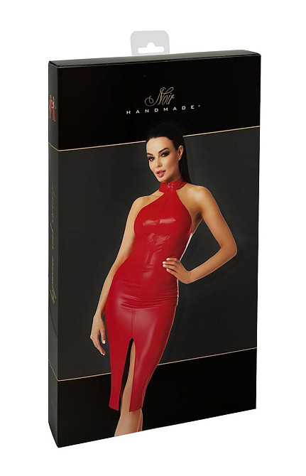 Плаття Noir Handmade F354 Red powerwetlook dress — M Sex Aura Київ - фото 8