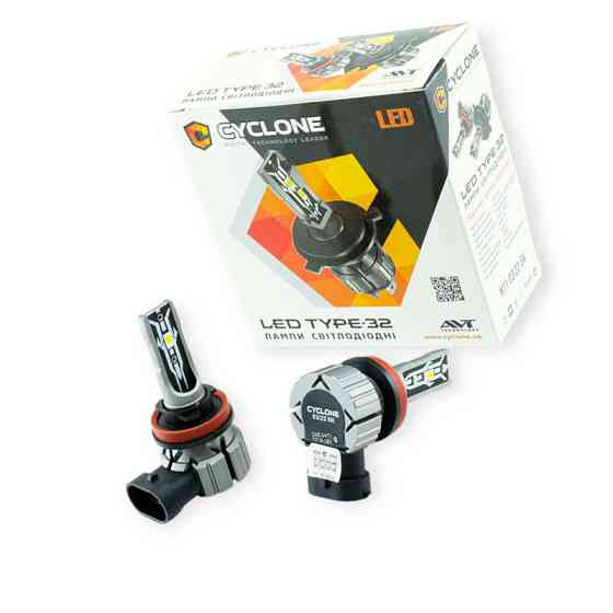 Автолампа H8, H9, H11, H16 12V Type 32 15W 6000K 4800L радіатор LED Мукачево