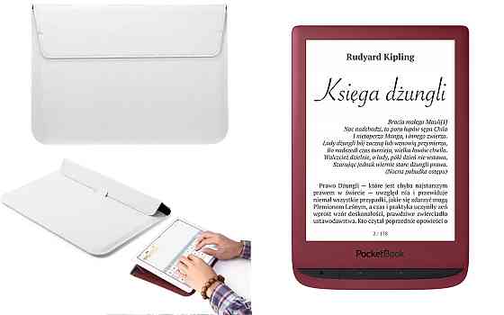 Чехол-конверт VitoCase для PocketBook Touch Lux 5, с функцией подставки для книги Белый Киев