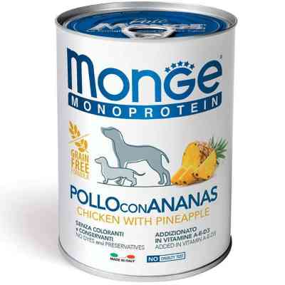 Консерви для собак Monge Dog Fruit Monoprotein курка з ананасом 400 г (8009470014311) Вінниця