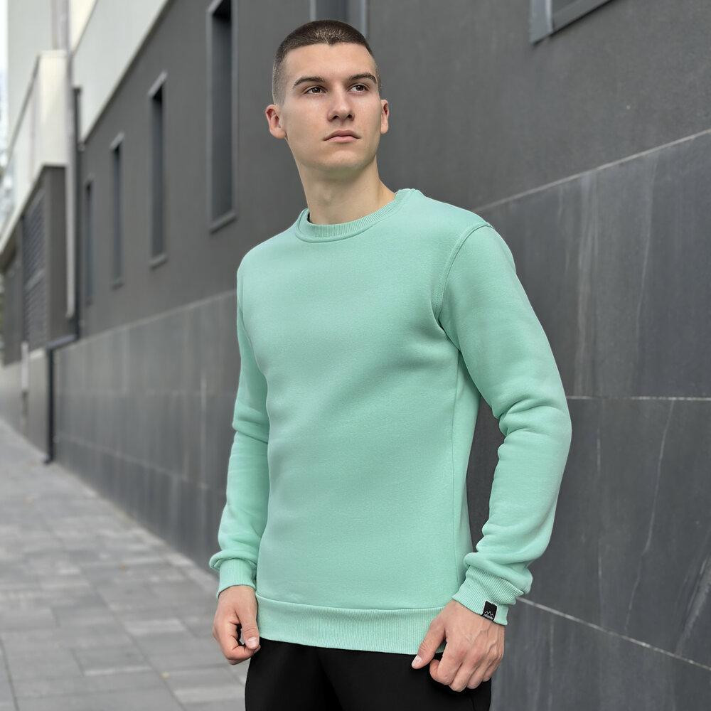 Світшот чоловічий однотонний світлий ментол Pobedov 007 ЗИМА Київ - фото 1